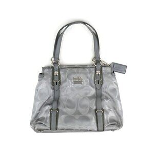 Coach Signature Silver Shoulder Bag 15784